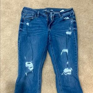 Old Navy Sz 10 Skinny Rockstar Distressed Jeans